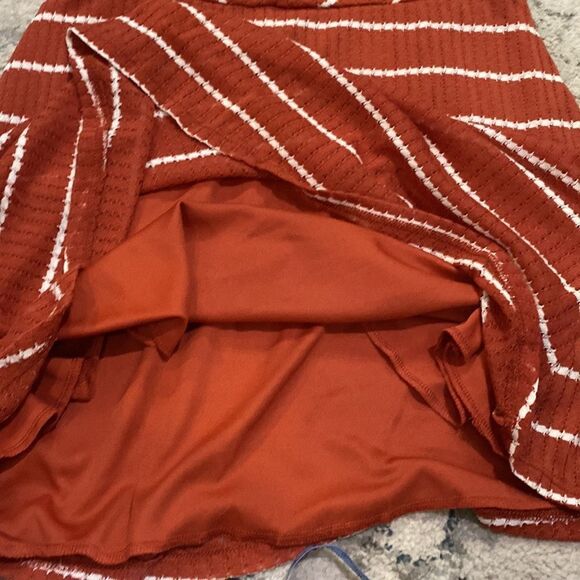 Bohemian Red Orange Striped Tank Dress - Picture 8 of 10